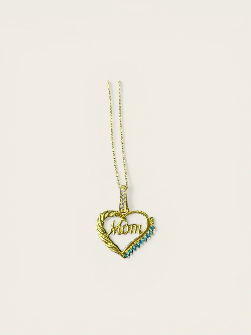 Turquoise Simulated Mom Necklace